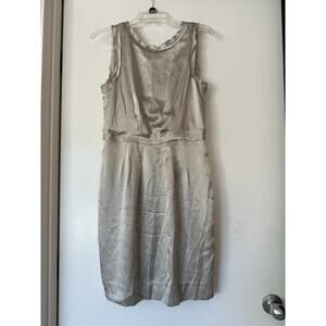 Banana Republic Women’s Dress Size 6 Petite Pearl Gray Pure Silk Knee Length